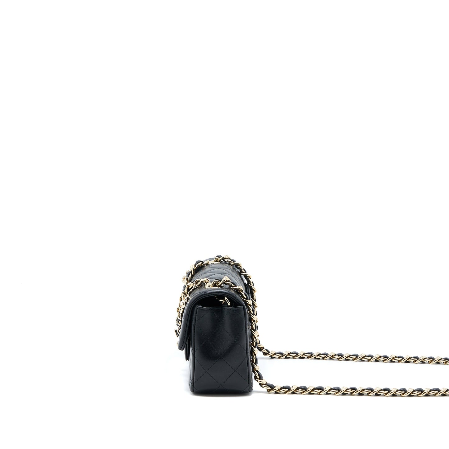 Chanel Mini Rectangular with coco bag charm Limited Edition Lambskin Black LGHW