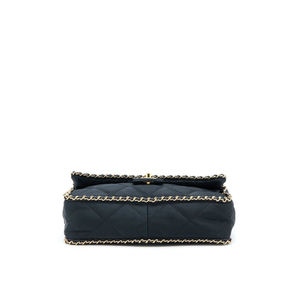 Chanel Seasonal Flap Bag Fabric Black GHW