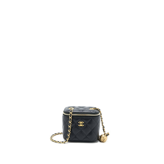 Chanel Pearl Crush Mini Vanity Lambskin Black GHW