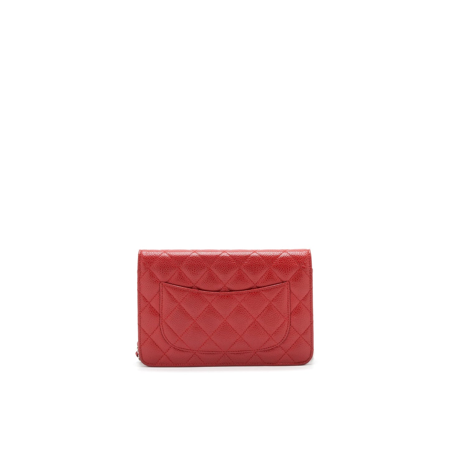 Chanel Wallet on chain Caviar Red with SHW serial 18