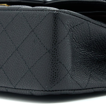 Chanel Small Classic Double Flap Bag Caviar Black GHW (Microchip)