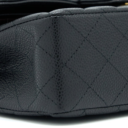 Chanel Small Classic Double Flap Bag Caviar Black GHW (Microchip)