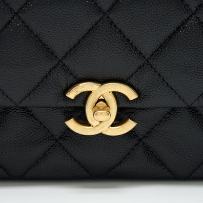 Chanel 22P Medium Melody Bag Grained Calfskin Black GHW (Microchip)