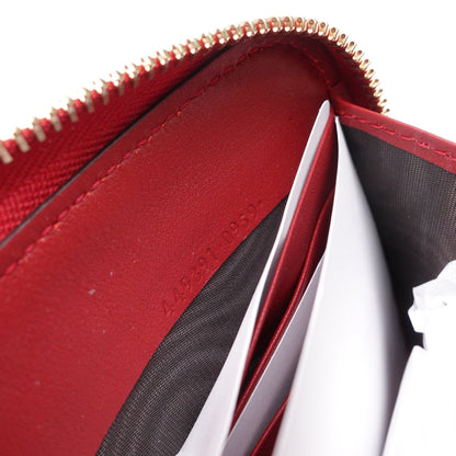 GG Red Microguccissima Zip Around Long Wallet