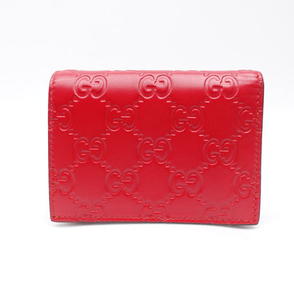 GG Red Cherry Guccissima Short Wallet