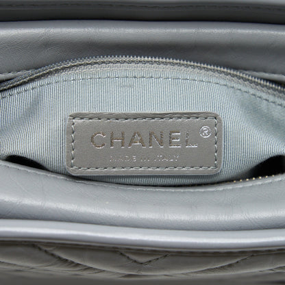 Chanel Chevron Small Gabrielle Hobo Bag Grey With Multicolour Hardware