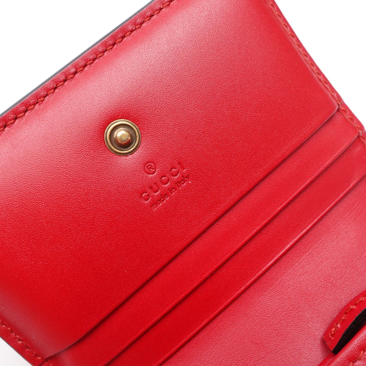 GG Red Cherry Guccissima Short Wallet