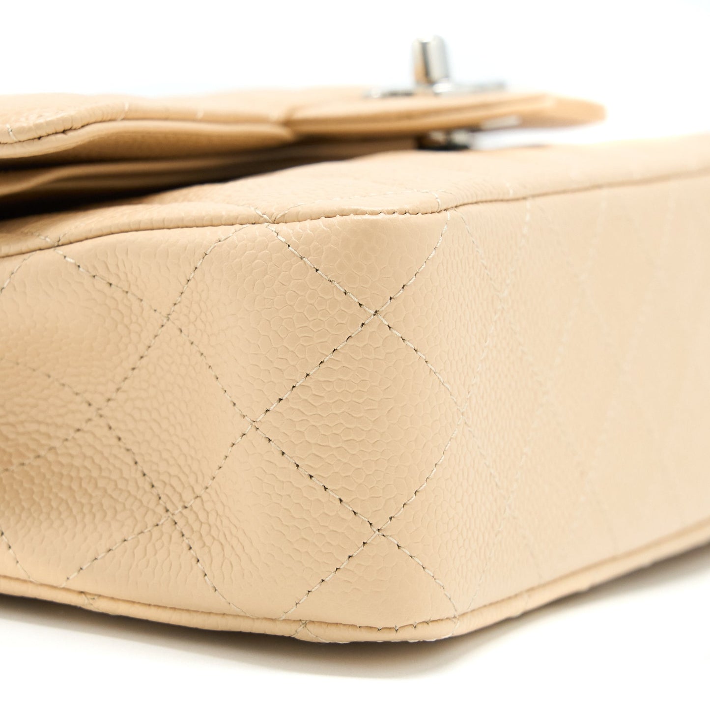 Chanel Classic Double Flap Bag Caviar Light Beige SHW