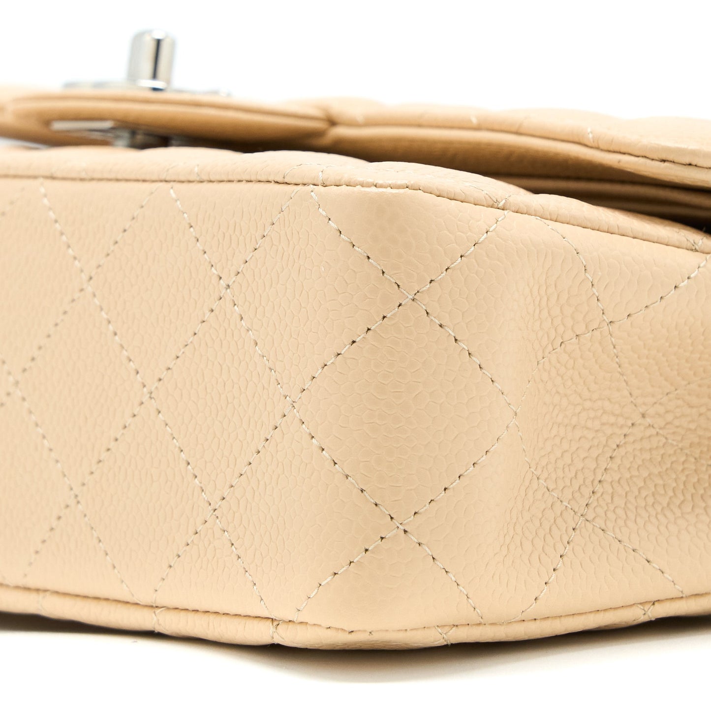Chanel Classic Double Flap Bag Caviar Light Beige SHW
