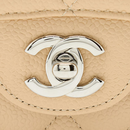 Chanel Classic Double Flap Bag Caviar Light Beige SHW
