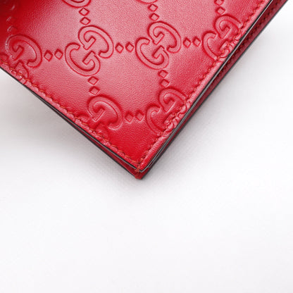 GG Red Cherry Guccissima Short Wallet