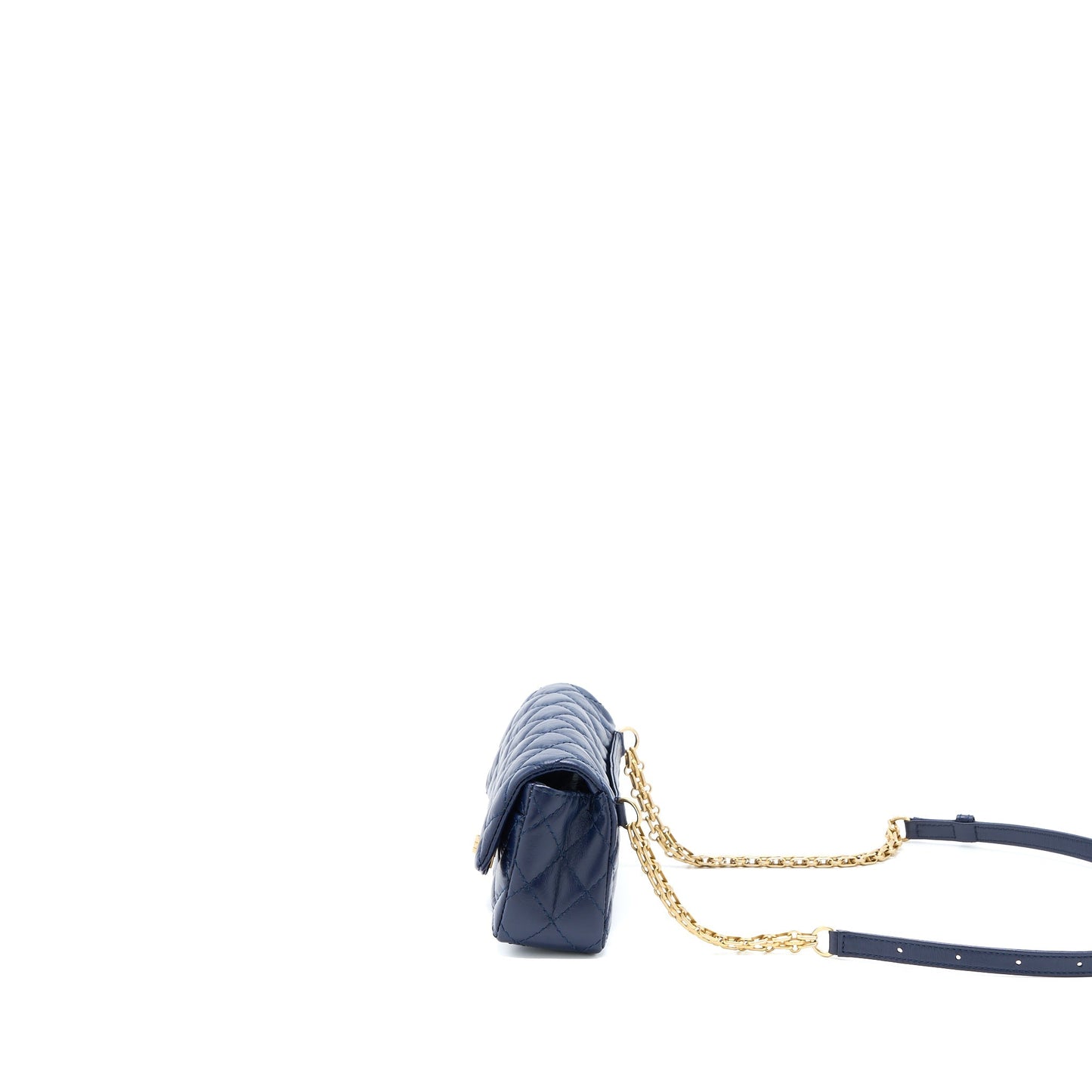 Chanel 2.55 Reissue Mini Waist Belt Bag Aged Calfskin Navy GHW