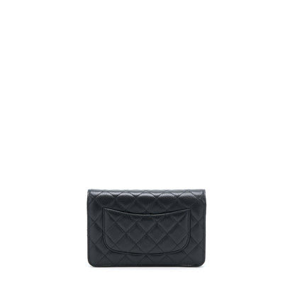 Chanel Classic Wallet On Chain Caviar Black GHW (Microchip)