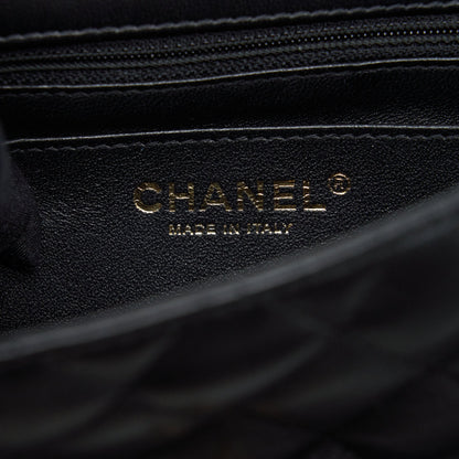 Chanel Mini Square Flap Bag Lambskin Black LGHW