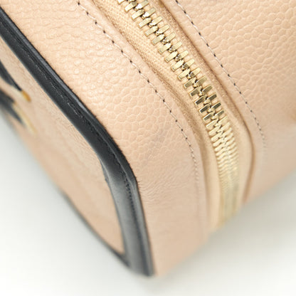 Chanel Mini Vanity Filigree Caviar Beige / Black LGHW