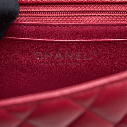 Chanel 18B Mini Square Caviar Red SHW