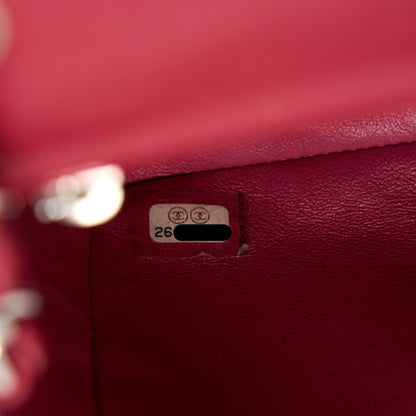 Chanel 18B Mini Square Caviar Red SHW