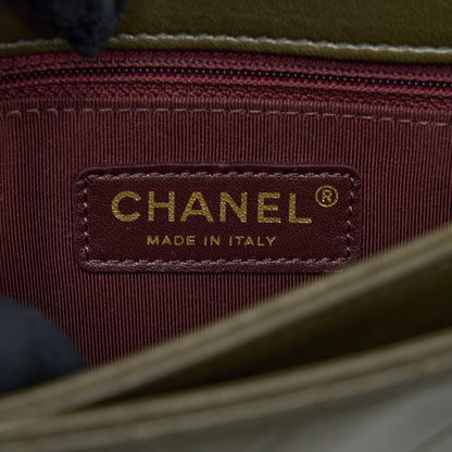 Chanel Messenger Flap Bag Lambskin Olive Green Ruthenium GHW