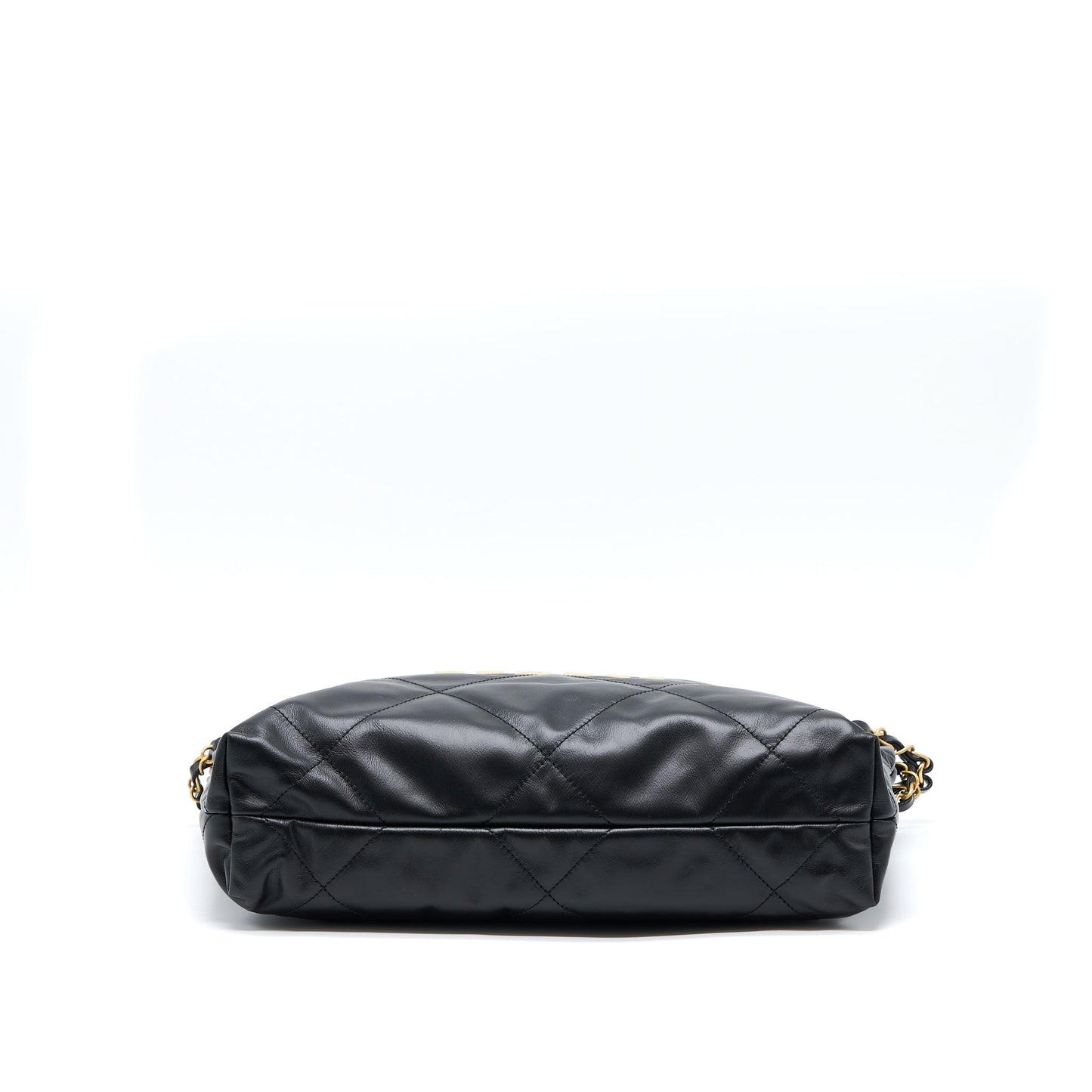 Chanel Small 22 Bag white letter Shiny Calfskin GHW (Microchip)