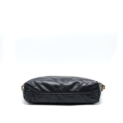 Chanel Small 22 Bag white letter Shiny Calfskin GHW (Microchip)