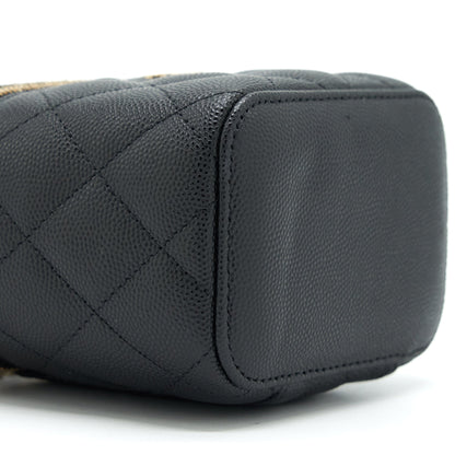 Chanel Mini Vanity With Chain Caviar Black LGHW