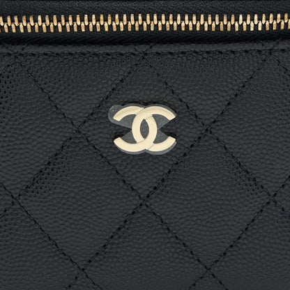 Chanel Mini Vanity With Chain Caviar Black LGHW