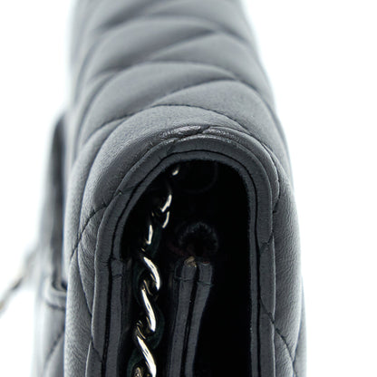 Chanel Classic Wallet On Chain Lambskin Black SHW