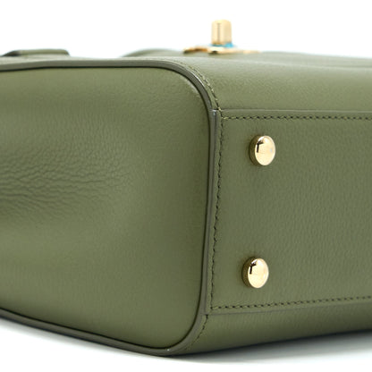 Chanel Small Top Handle Tote Calfskin Green LGHW