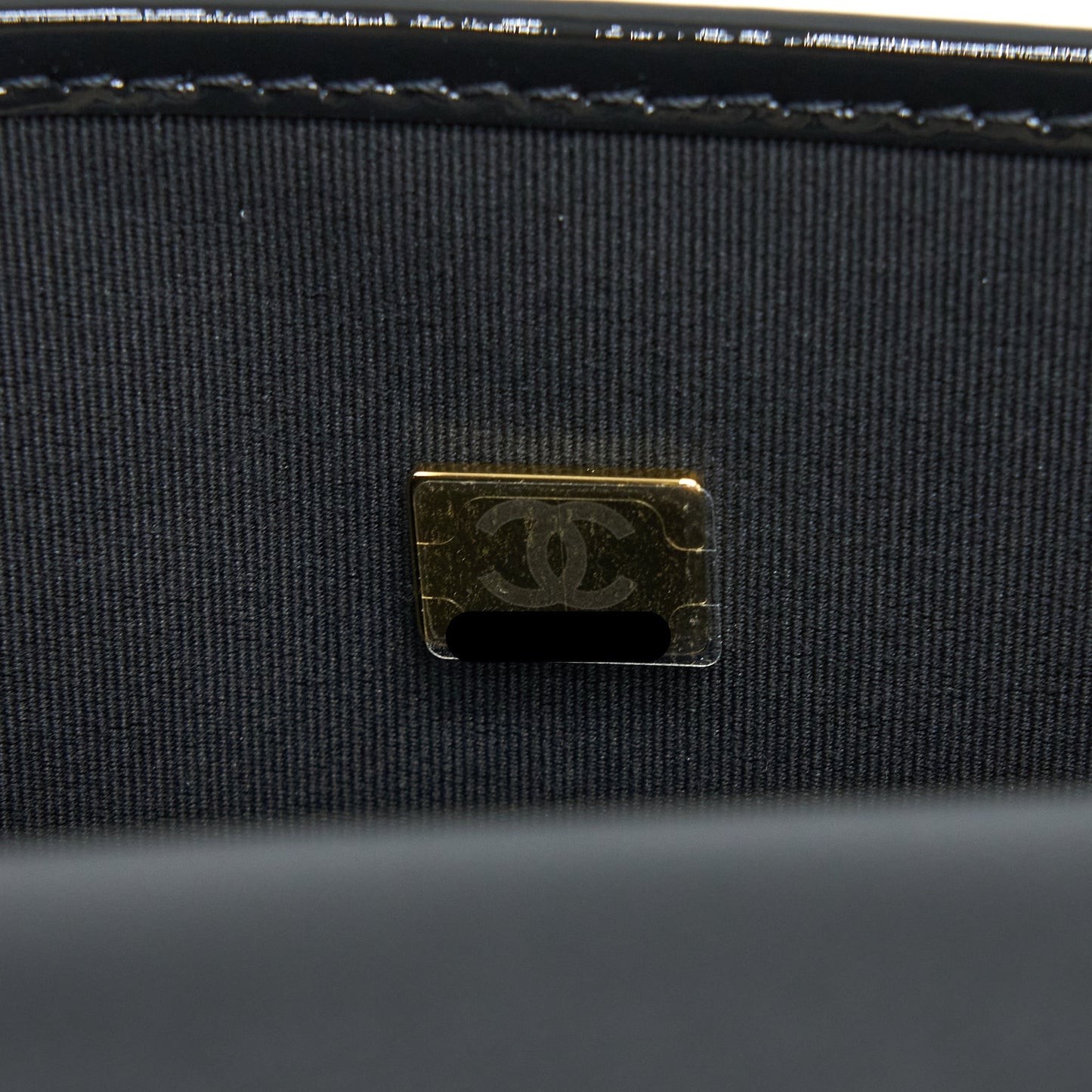 Chanel 22K Large Backpack Patent Black Brushed GHW (Microchip)