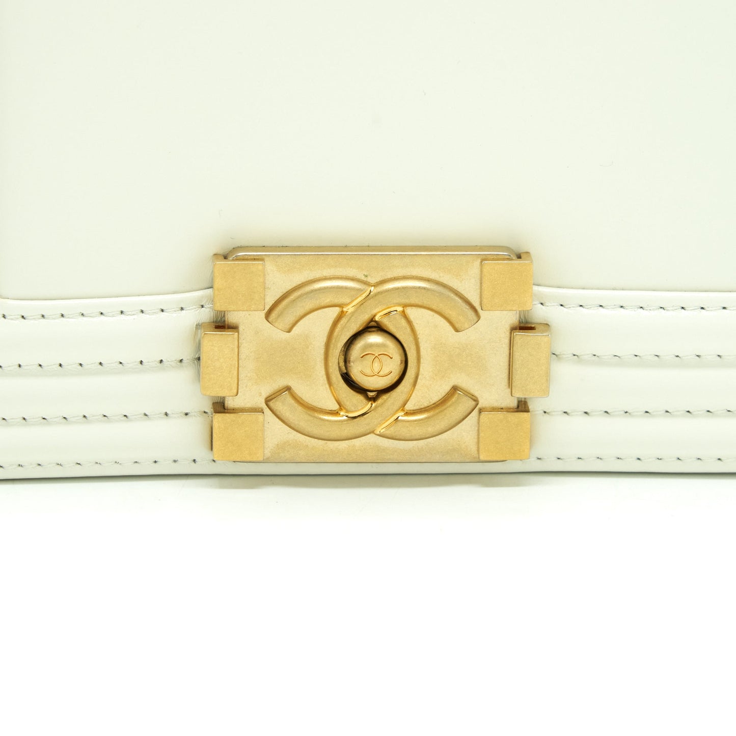 Chanel Mini Boy Handbag Calfskin White GHW (Microchip)