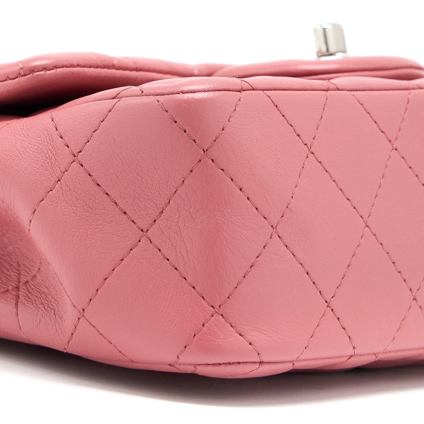 Chanel Mini Rectangular Flap Bag Lambskin Pink SHW