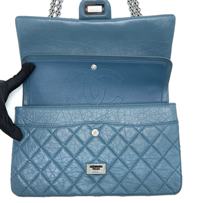 Chanel 2.55 226 Reissue Flap Bag Calfskin Blue Grey SHW