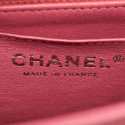 Chanel Mini Rectangular Flap Bag Lambskin Pink SHW