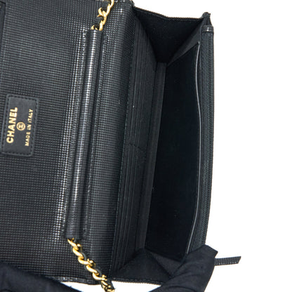 Chanel Limited Wallet On Chain Calfskin Black GHW