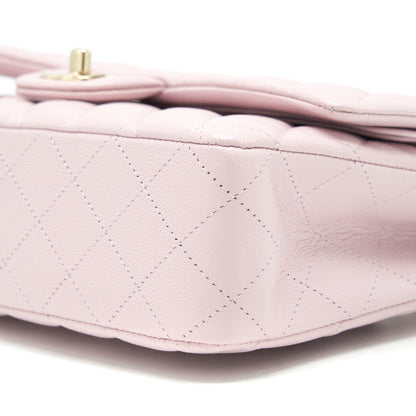 Chanel Medium Classic Double Flap Bag 21S Caviar Light Pink LGHW