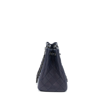 Chanel Tote Bag Caviar Navy Ruthenium Hardware