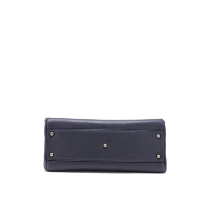 Chanel Tote Bag Caviar Navy Ruthenium Hardware