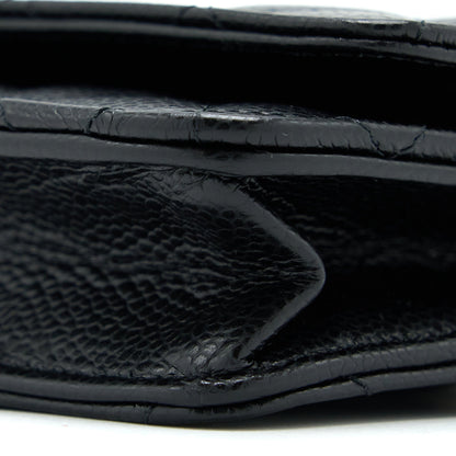 Chanel Classic Wallet On Chain Caviar Black GHW (Microchip)