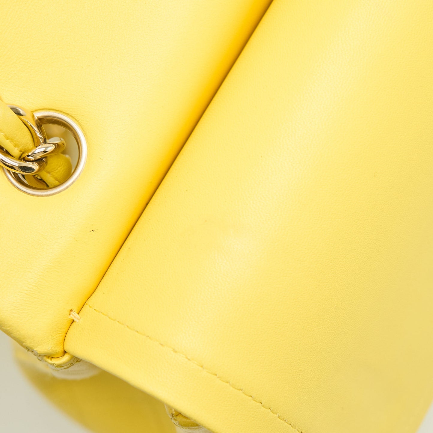 Chanel Maxi Classic Double Flap Bag Lambskin Yellow LGHW
