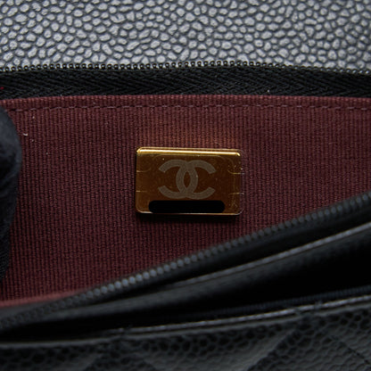 Chanel Classic Wallet On Chain Caviar Black GHW (Microchip)