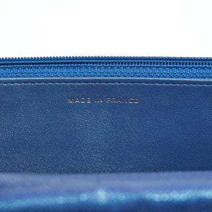 Chanel Classic Wallet On Chain Caviar Iridescent Blue LGHW