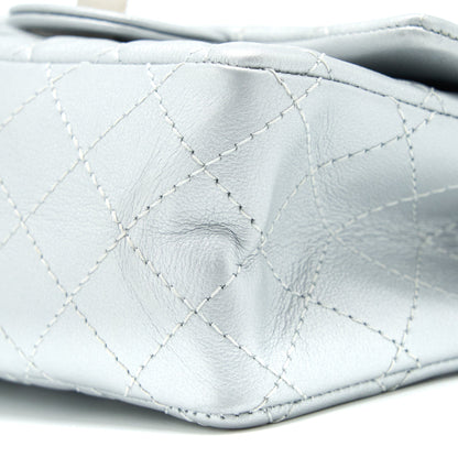 Chanel Mini 2.55 Reissue Flap Bag Calfskin Light Grey SHW