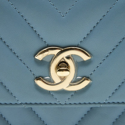 Chanel Trendy CC Flap Bag Light Blue Lambskin LGHW