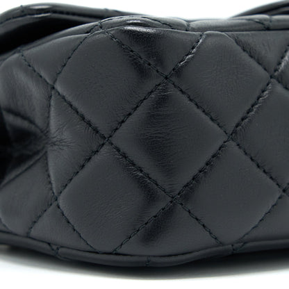 Chanel Pearl Crush Mini Rectangular Flap Bag Lambskin Black GHW
