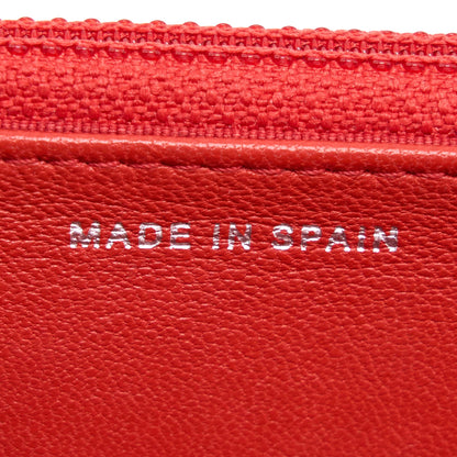 Chanel Classic Wallet On Chain Lambskin Orange Red SHW