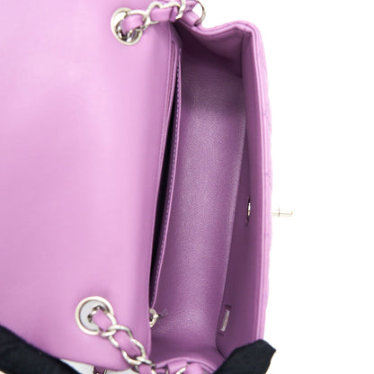 Chanel Mini Rectangular Flap Bag Lambskin Purple SHW