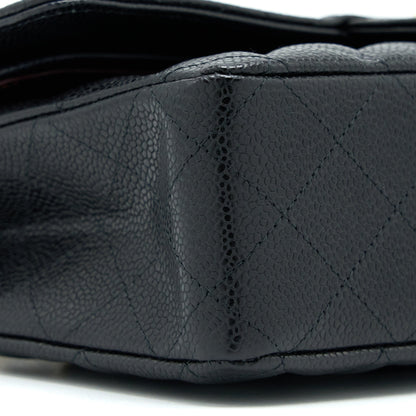 Chanel Medium Classic Double Flap Bag Caviar Black GHW (Microchip)