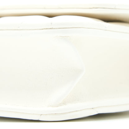 Chanel Pearl Crush Wallet On Chain Lambskin White GHW (Microchip)