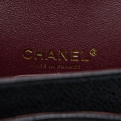 Chanel Medium Classic Double Flap Bag Caviar Black GHW (Microchip)