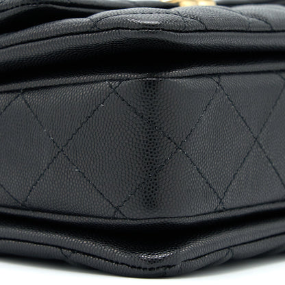 Chanel 22K Coco First Caviar Leather Black GHW (Microchip)